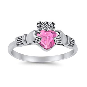 Halo Split Shank Vintage Style Simulated Pink CZ Engagement Bridal Ring 925 Sterling Silver